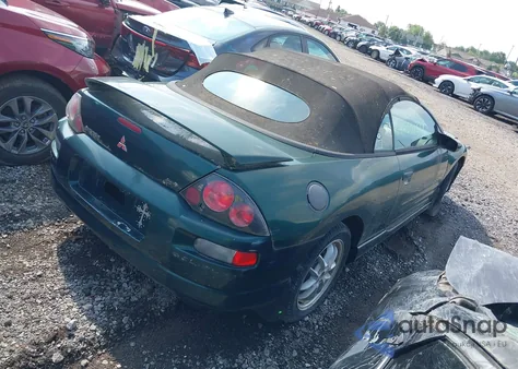 2001 Mitsubishi Eclipse Spyder Gt from USA, damaged, VIN 4A3AE85H11E203466